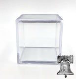 Rock Mineral Fossil Holder Display Square Case BCW 2x2x2 Stackable Cube Stand - The Coin Digger