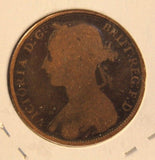 1892 United Kingdom Great Britain Penny Coin and Display Holder Thecoindigger - The Coin Digger