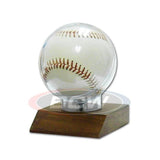 Baseball Holder Wood Base Display Autograph Storage Case Team Plaque 3x3 - The Coin Digger