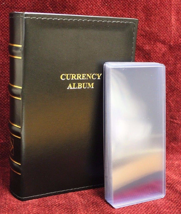 Lighthouse Currency Album Binder Modern Banknote + 20 Rigid Topload Holder Case