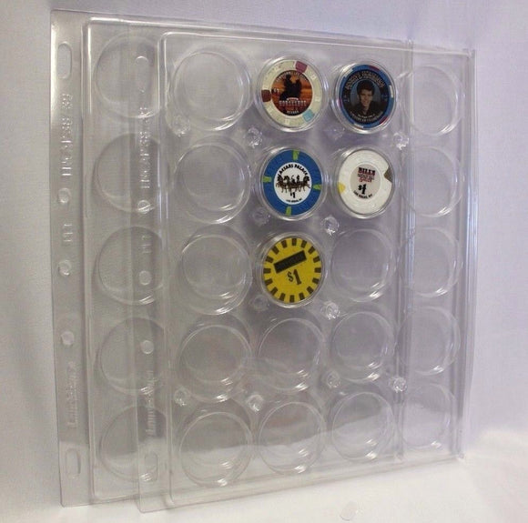 2 Lighthouse ENCAP Capsule 38/39mm Poker Chip Coin Holder Page 20 Pocket 38/39 - The Coin Digger