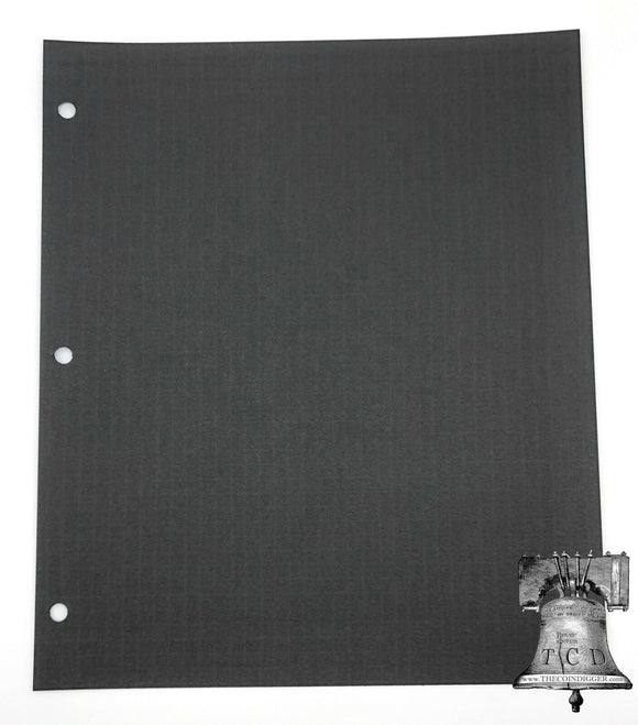 10 TCD Black Blackout Backdrop Cardstock for Album Coin Holder Page Silver Gold