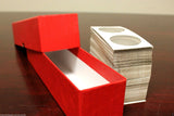 100 BCW Coin Holder 2x2 Flips Mylar Cardboard + Storage Box Case