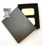Air-tite Coin Holder Black Velvet Display Box + 2 Gold backing Bar Capsule 1, 5 or 10 Gram
