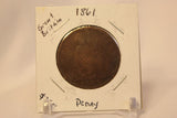 1861 Great Britain Penny Coin with Holder  thecoindigger World Coin Estates - The Coin Digger