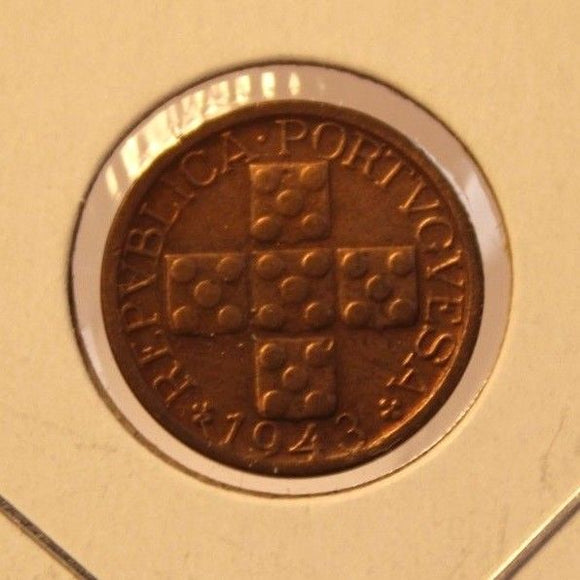 1943 Portugal 10 Centavo Coin with Display Holder thecoindigger World Estate - The Coin Digger