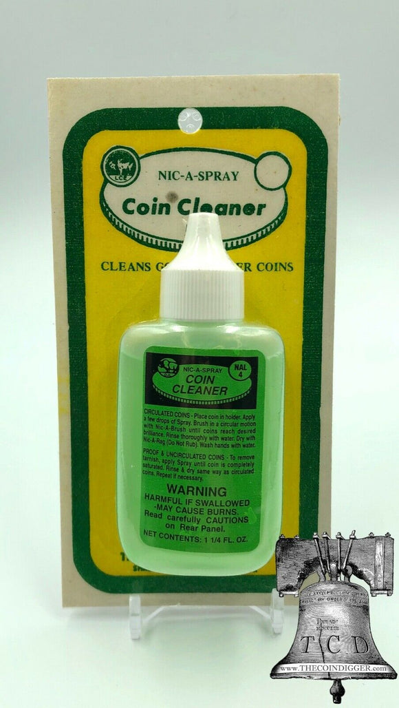 Nic A Spray Coin Cleaner for All Gold Silver Bar Magic Clean Acid Bottle 1.25oz