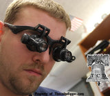 25x Magnifier LED Binocular Dual Magnifying Glasses 4 in 1 Stamp Currency Lens
