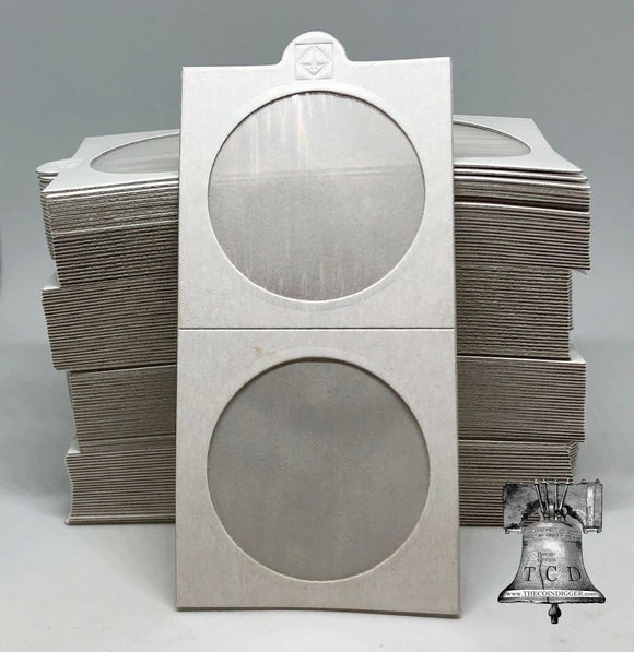 100 Morgan Peace Silver Dollar 2x2 Self Adhesive Coin Holder Flip 39.5mm Case