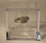 Ring Holder Display Case College Highschool Championship Box Clear Stand Cube