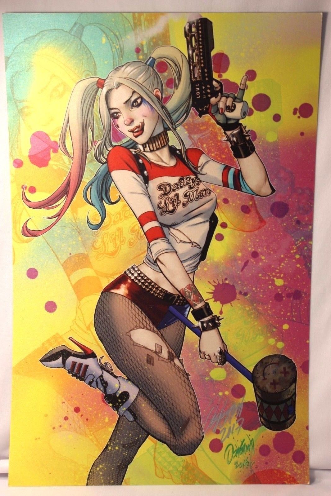 Suicide Squad HARLEY QUINN Odagawa Autograph LARGE Comic Sketch
