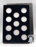Air-tite Coin Holder Black Velvet Display Silver Insert Model A Storage Box Case