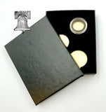 Air-tite Coin Holder Black Velvet Box Gold Insert + Model A Storage Capsule Case