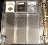2 Lighthouse ENCAP Slab Coin Holder Album Binder Page for NGC PCGS QUICKSLAB