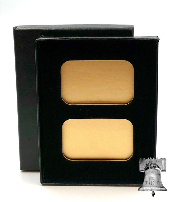 Air-tite Coin Holder Black Velvet Display Gold Bar Insert Storage Case Paper Box