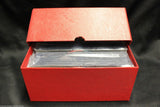 Currency Storage RED Box + 50 BCW Rigid Regular Modern Size Toploaders Holders