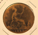 1889 Great Britain Penny Coin with Holder  thecoindigger World Coin Estates - The Coin Digger