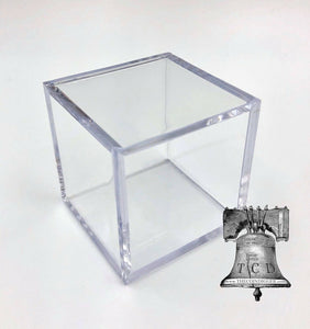 6 Rock Mineral Fossil Holder Display Square Case BCW 2x2x2 Stackable Cube Stand - The Coin Digger