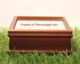 Display Stand Easel & Wood Base Mirror Holder for Badge Token Medallion Air-tite - The Coin Digger
