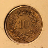 1928 B Switzerland 10 Rappen Coin with Holder thecoindigger World Coin Estates