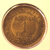 1922 France 1 Franc Coin with Display Holder Thecoindigger World Estates - The Coin Digger