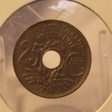1918 France 25 Centimes Coin and Display Holder Thecoindigger World Estates
