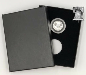 Air-tite Coin Holder Black Box Silver Insert + Model A Storage Capsule Case
