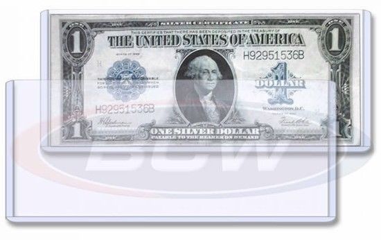 100 Rigid CURRENCY Topload Holder Regular Bill Bank Note Display BCW T ...