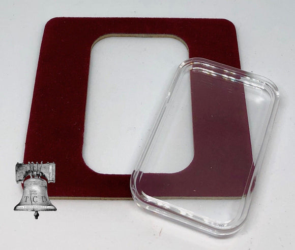 Air-tite Coin Holder Red Velvet Display Card Insert Silver Gold Bar Capsule Case