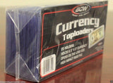 Currency Storage RED Box + 50 BCW Rigid Regular Modern Size Toploaders Holders