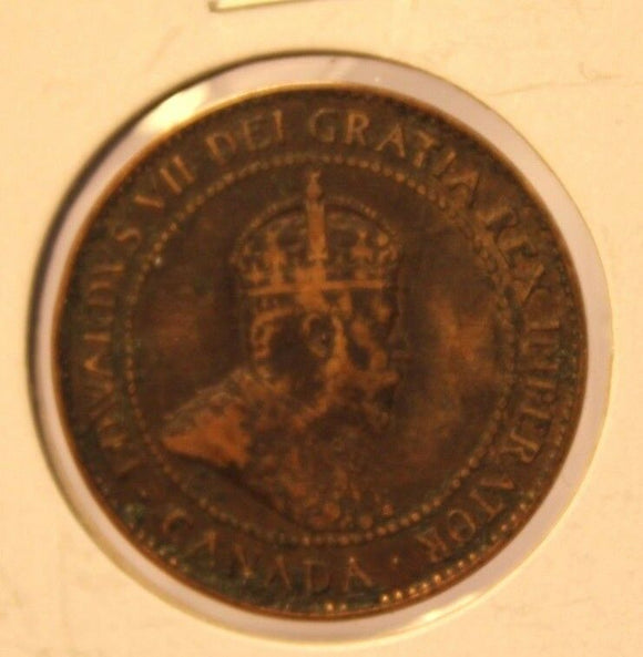 1904 Canada 1 Cent Coin with Display Holder