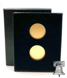 Air-tite Coin Holder Black Velvet Box Display Gold Insert Model A Storage Case