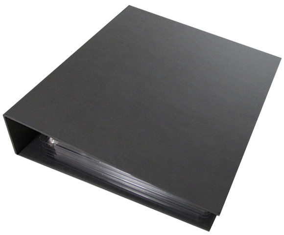 Cornerstone Coin Holder Album Leatherette Binder Case Storage 10x9x2 Grey 3 Ring