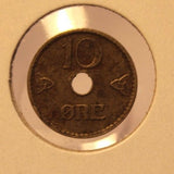 1924 Norway 10 Ore Lyoness Symbol Coin with Holder thecoindigger World Estate