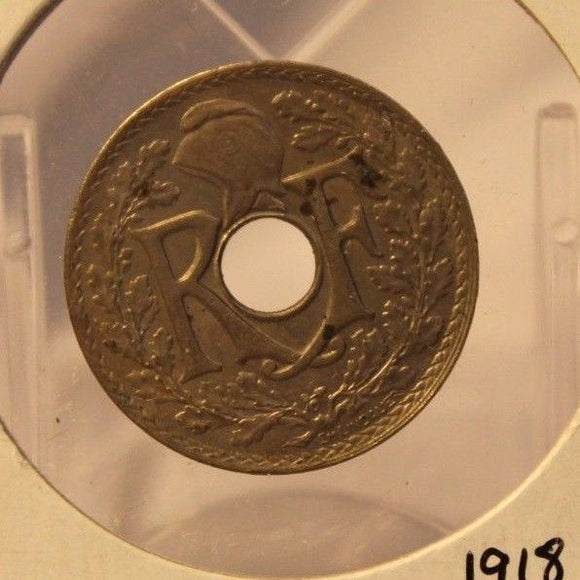 1918 France 25 Centimes Coin and Display Holder Thecoindigger World Estates