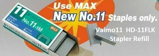 1000 MAX 11 Staples NO.11-1M for Vaimo 11 Flat Clinch HD-11FLK Stapler