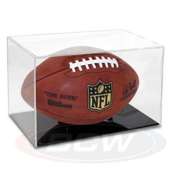 Football Holder Display Case Acrylic Grandstand Autograph Storage Box