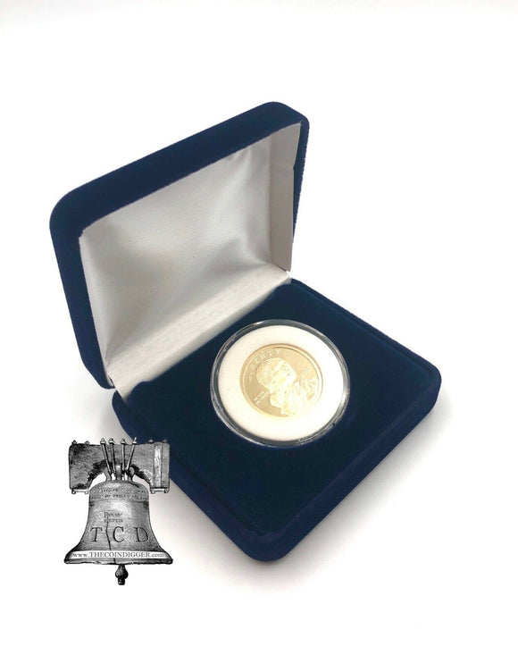 Coin Holder Blue Velvet Air-tite Steel Storage Box Display for (26mm - 32mm) Model H Capsules INCL