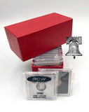BCW Coin Holder Snap + Red Single Row Storage Box 4.5x2x2 Case