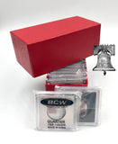 BCW Coin Holder Snap + Red Single Row Storage Box 4.5x2x2 Case