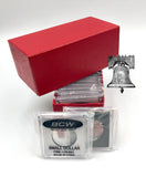 BCW Coin Holder Snap + Red Single Row Storage Box 4.5x2x2 Case
