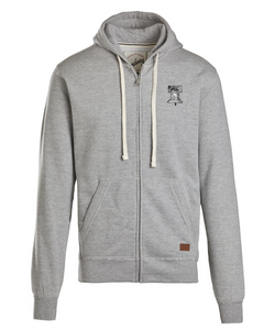 TCD Keep Calm & Count Money Premium Full Zip Hoodie Heather Grey Logo
