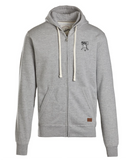 TCD Keep Calm & Count Money Premium Full Zip Hoodie Heather Grey Logo