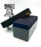 Air-tite Storage Box + 20 Coin Holder Blue Velvet Display Card Case + Model I Capsule