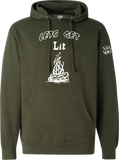 Lets Get Lit - Campfire Hoodie : Glows-in-Dark