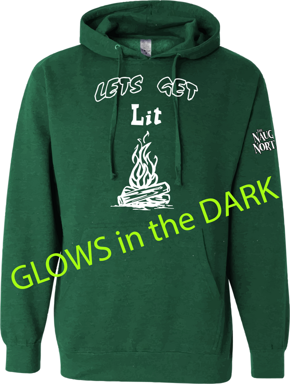 Lets Get Lit - Campfire Hoodie : Glows-in-Dark