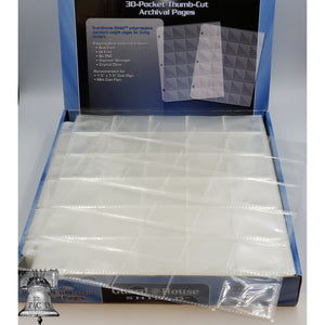 Coin Holder 30 Pocket Page - 1.5 x 1.5 GUARDHOUSE Thumb Cut Storage Pages