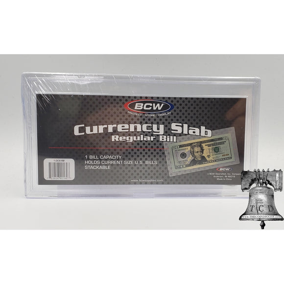 BCW Deluxe Currency Slab Dollar Bill Case Regular Banknote Size Archival Holder - The Coin Digger