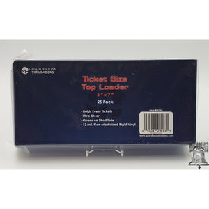 3x7 Ticket Size Toploader Rigid Holder Guardhouse Event Case 12mil Topload