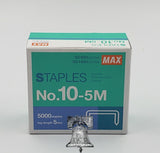 MAX Flat Clinch Ergonomic Stapler & 5000 Mini 10-5M Staple Coin Holder Flush (YOUR CHOICE)
